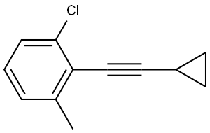 1-Chloro-2-(2-cyclopropylethynyl)-3-methylbenzene Structure