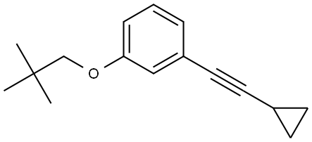 1-(2-Cyclopropylethynyl)-3-(2,2-dimethylpropoxy)benzene Structure