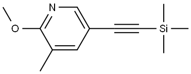 2-methoxy-3-methyl-5-((trimethylsilyl)ethynyl)pyridine Structure