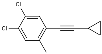 1,2-Dichloro-4-(2-cyclopropylethynyl)-5-methylbenzene Structure