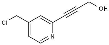 3-(4-(chloromethyl)pyridin-2-yl)prop-2-yn-1-ol Structure