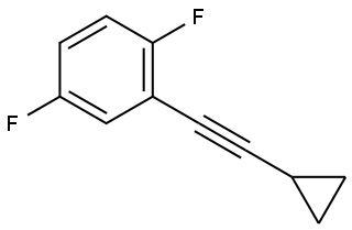 2-(2-Cyclopropylethynyl)-1,4-difluorobenzene Structure