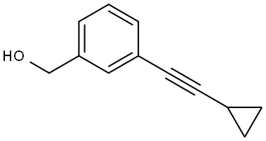 3-(2-Cyclopropylethynyl)benzenemethanol Structure