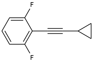 2-(2-Cyclopropylethynyl)-1,3-difluorobenzene Structure