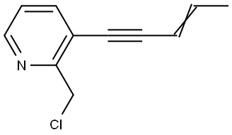 (E)-2-(chloromethyl)-3-(pent-3-en-1-yn-1-yl)pyridine Structure