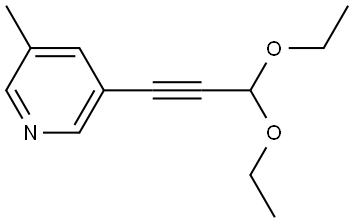 3-(3,3-Diethoxy-1-propyn-1-yl)-5-methylpyridine Structure