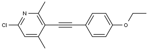 6-Chloro-3-[2-(4-ethoxyphenyl)ethynyl]-2,4-dimethylpyridine Structure