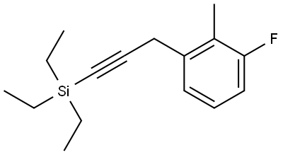 1-Fluoro-2-methyl-3-[3-(triethylsilyl)-2-propyn-1-yl]benzene Structure