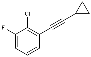 2-Chloro-1-(2-cyclopropylethynyl)-3-fluorobenzene Structure