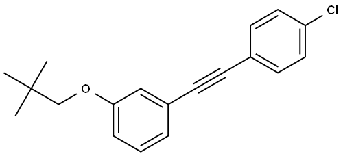 1-[2-(4-Chlorophenyl)ethynyl]-3-(2,2-dimethylpropoxy)benzene Structure