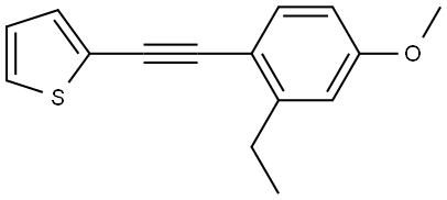 2-[2-(2-Ethyl-4-methoxyphenyl)ethynyl]thiophene Structure