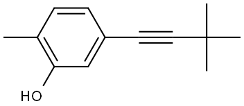 5-(3,3-Dimethyl-1-butyn-1-yl)-2-methylphenol Structure