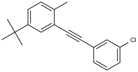 2-[2-(3-Chlorophenyl)ethynyl]-4-(1,1-dimethylethyl)-1-methylbenzene Structure