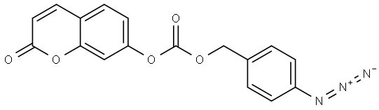 4-azidobenzyl (2-oxo-2H-chromen-7-yl) carbonate 구조식 이미지