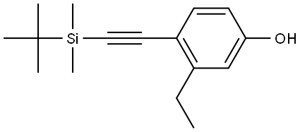 4-[2-[(1,1-Dimethylethyl)dimethylsilyl]ethynyl]-3-ethylphenol Structure