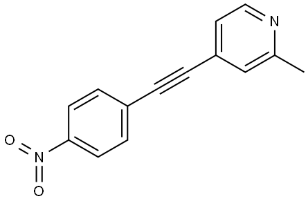 2-methyl-4-((4-nitrophenyl)ethynyl)pyridine Structure