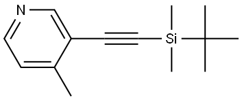 3-[2-[(1,1-Dimethylethyl)dimethylsilyl]ethynyl]-4-methylpyridine Structure