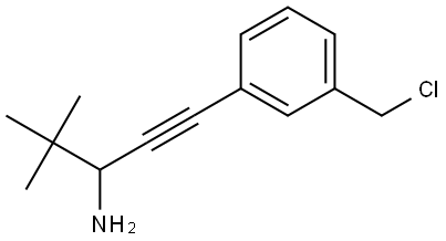 1-(3-(chloromethyl)phenyl)-4,4-dimethylpent-1-yn-3-amine Structure