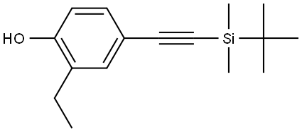 4-[2-[(1,1-Dimethylethyl)dimethylsilyl]ethynyl]-2-ethylphenol Structure