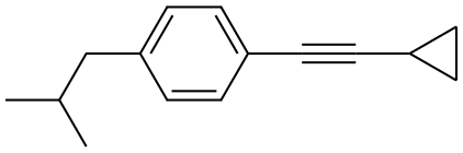 1-(2-Cyclopropylethynyl)-4-(2-methylpropyl)benzene Structure