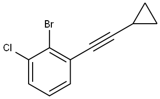 2-Bromo-1-chloro-3-(2-cyclopropylethynyl)benzene Structure