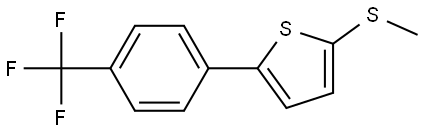 2-(Methylthio)-5-[4-(trifluoromethyl)phenyl]thiophene Structure