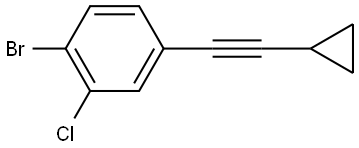 1-Bromo-2-chloro-4-(2-cyclopropylethynyl)benzene Structure