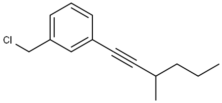 1-(chloromethyl)-3-(3-methylhex-1-yn-1-yl)benzene Structure