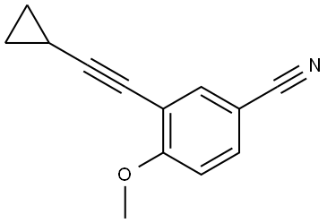 3-(2-Cyclopropylethynyl)-4-methoxybenzonitrile Structure