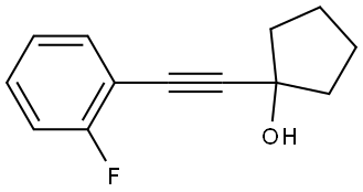 1-[2-(2-Fluorophenyl)ethynyl]cyclopentanol Structure