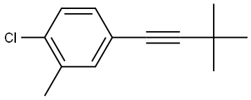 1-Chloro-4-(3,3-dimethyl-1-butyn-1-yl)-2-methylbenzene Structure