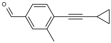 4-(2-Cyclopropylethynyl)-3-methylbenzaldehyde Structure