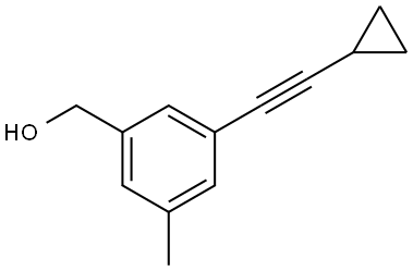 3-(2-Cyclopropylethynyl)-5-methylbenzenemethanol Structure