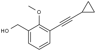 3-(2-Cyclopropylethynyl)-2-methoxybenzenemethanol Structure