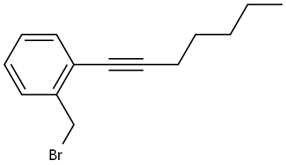 1-(bromomethyl)-2-(hept-1-yn-1-yl)benzene Structure