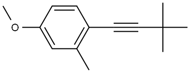 1-(3,3-Dimethyl-1-butyn-1-yl)-4-methoxy-2-methylbenzene Structure