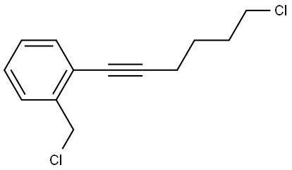 1-(6-chlorohex-1-yn-1-yl)-2-(chloromethyl)benzene Structure