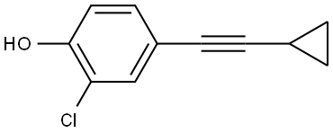 2-Chloro-4-(2-cyclopropylethynyl)phenol Structure