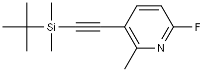 3-[2-[(1,1-Dimethylethyl)dimethylsilyl]ethynyl]-6-fluoro-2-methylpyridine Structure