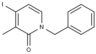 1-benzyl-4-iodo-3-methylpyridin-2(1H)-one Structure