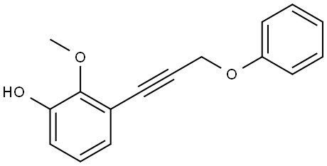 2-Methoxy-3-(3-phenoxy-1-propyn-1-yl)phenol Structure