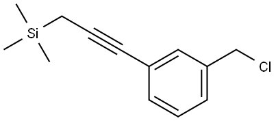 (3-(3-(chloromethyl)phenyl)prop-2-yn-1-yl)trimethylsilane Structure