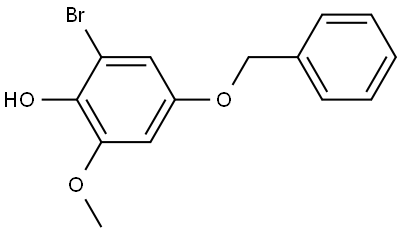 2-Bromo-6-methoxy-4-(phenylmethoxy)phenol Structure