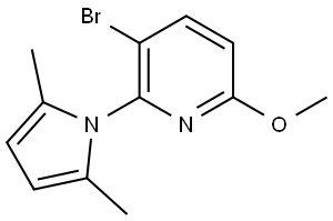 3-Bromo-2-(2,5-dimethyl-1H-pyrrol-1-yl)-6-methoxypyridine Structure