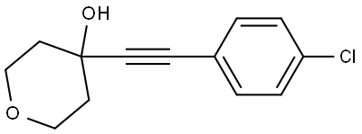 4-((4-chlorophenyl)ethynyl)tetrahydro-2H-pyran-4-ol Structure