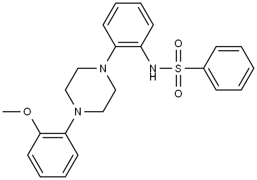 Benzenesulfonamide, N-[2-[4-(2-methoxyphenyl)-1-piperazinyl]phenyl]- Structure