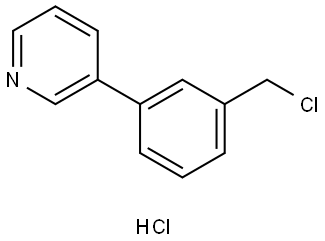 3-(3-(chloromethyl)phenyl)pyridine hydrochloride Structure