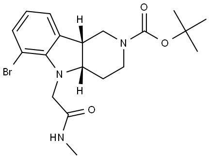 (4aS,9bR)-isopropyl 6-bromo-5-(2-(methylamino)-2-oxoethyl)-3,4,4a,5-tetrahydro-1H-pyrido[4,3-b]indole-2(9bH)-carboxylate Structure