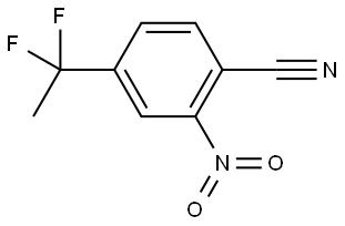 4-(1,1-difluoroethyl)-2-nitrobenzonitrile Structure