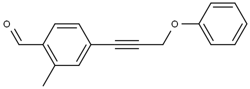 2-Methyl-4-(3-phenoxy-1-propyn-1-yl)benzaldehyde Structure